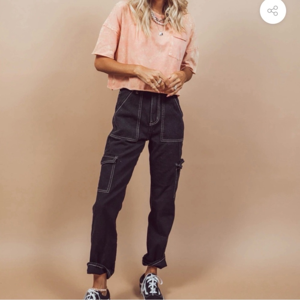 Shop Stevie Black Straight Leg Women's Jeans